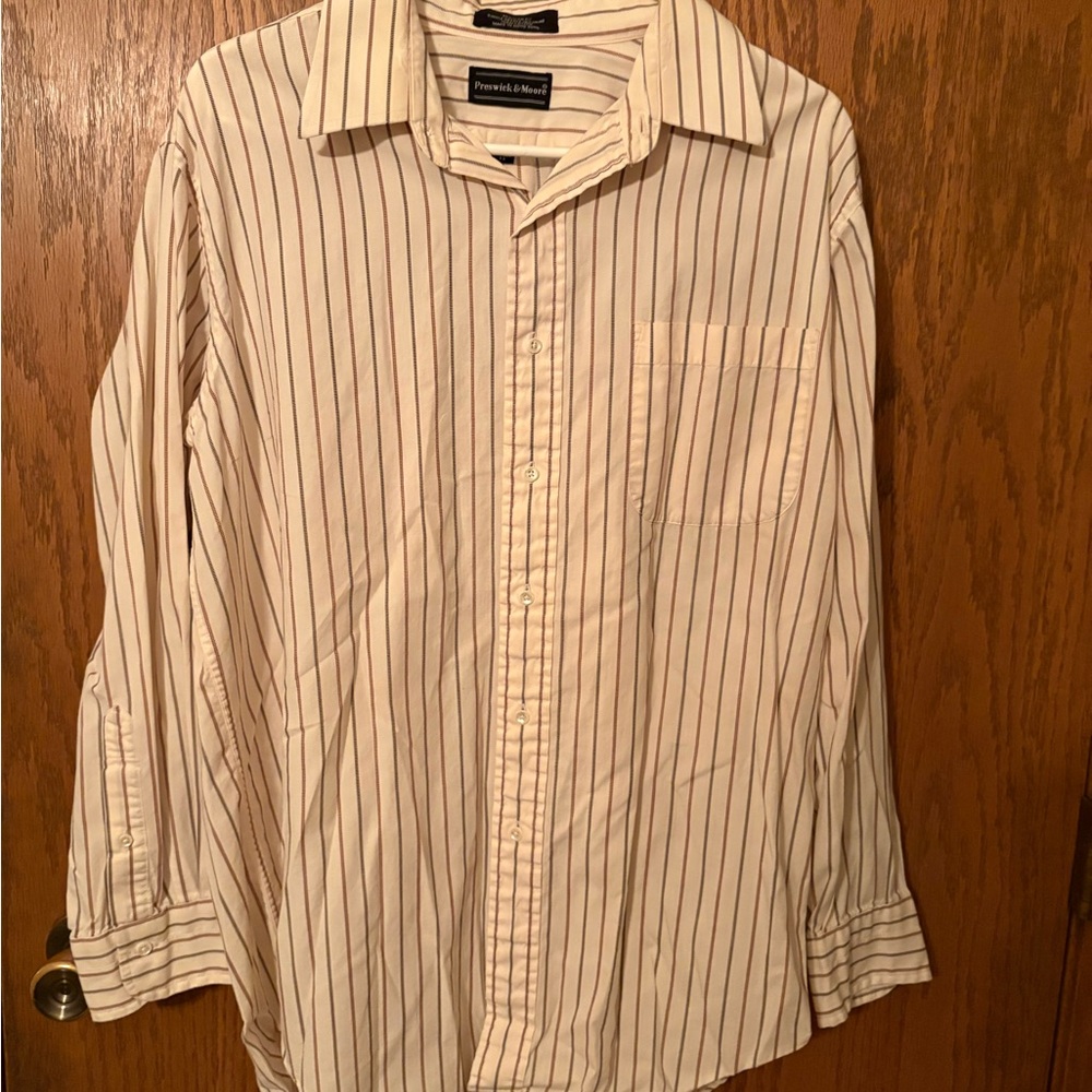 Preswick & Moore Men's Striped Dress Shirt